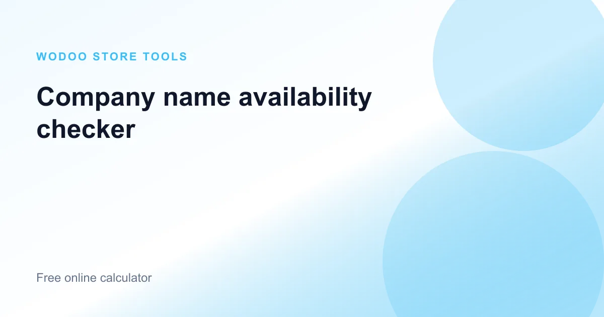 Free online company name availability checker for LLC and business entity search