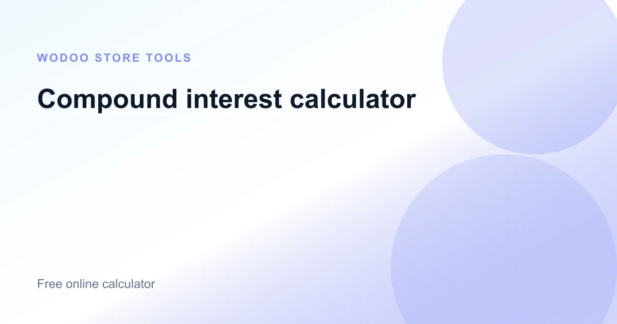 Free online compound interest calculator for investment future value growth