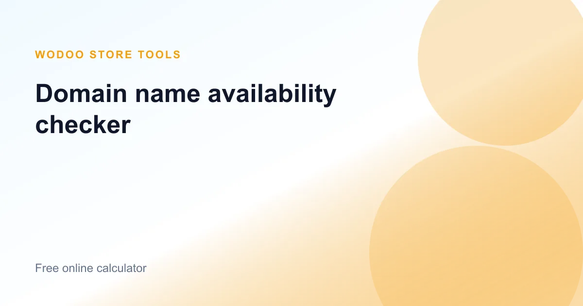 Free online domain name availability checker for ecommerce brand TLDs
