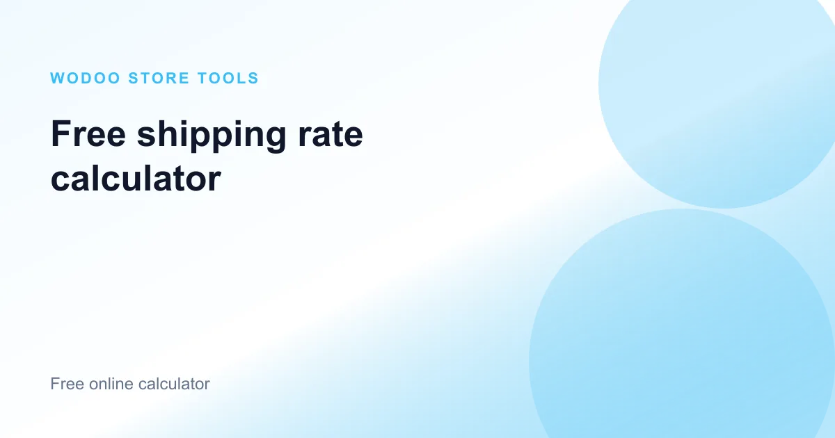 Free online shipping threshold calculator to set profitable free shipping for ecommerce stores