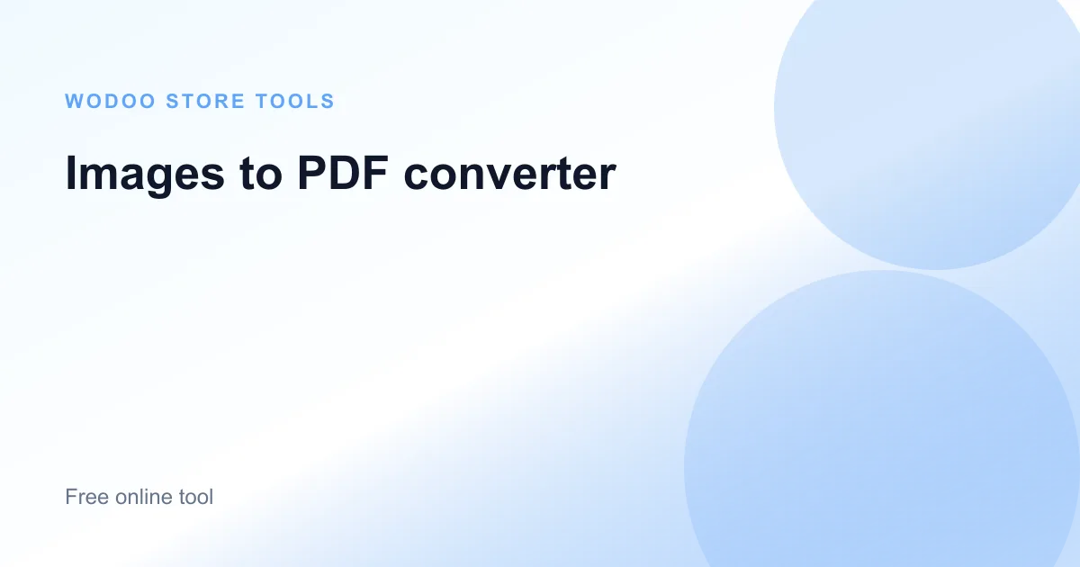 Free online images to PDF converter for JPG and PNG