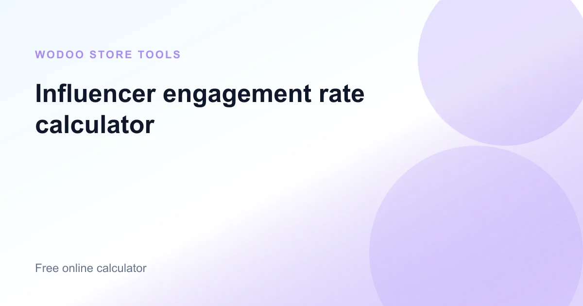 Free online influencer engagement rate calculator for Instagram and TikTok