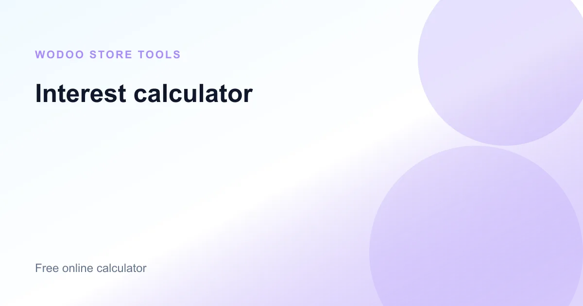 Free online interest calculator for simple and compound interest