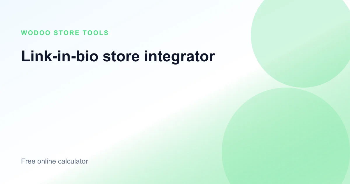 Online link-in-bio store integrator to connect Instagram or TikTok to your shop