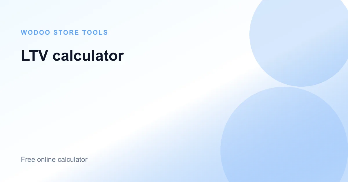 Free online customer LTV calculator for ecommerce lifetime value and contribution