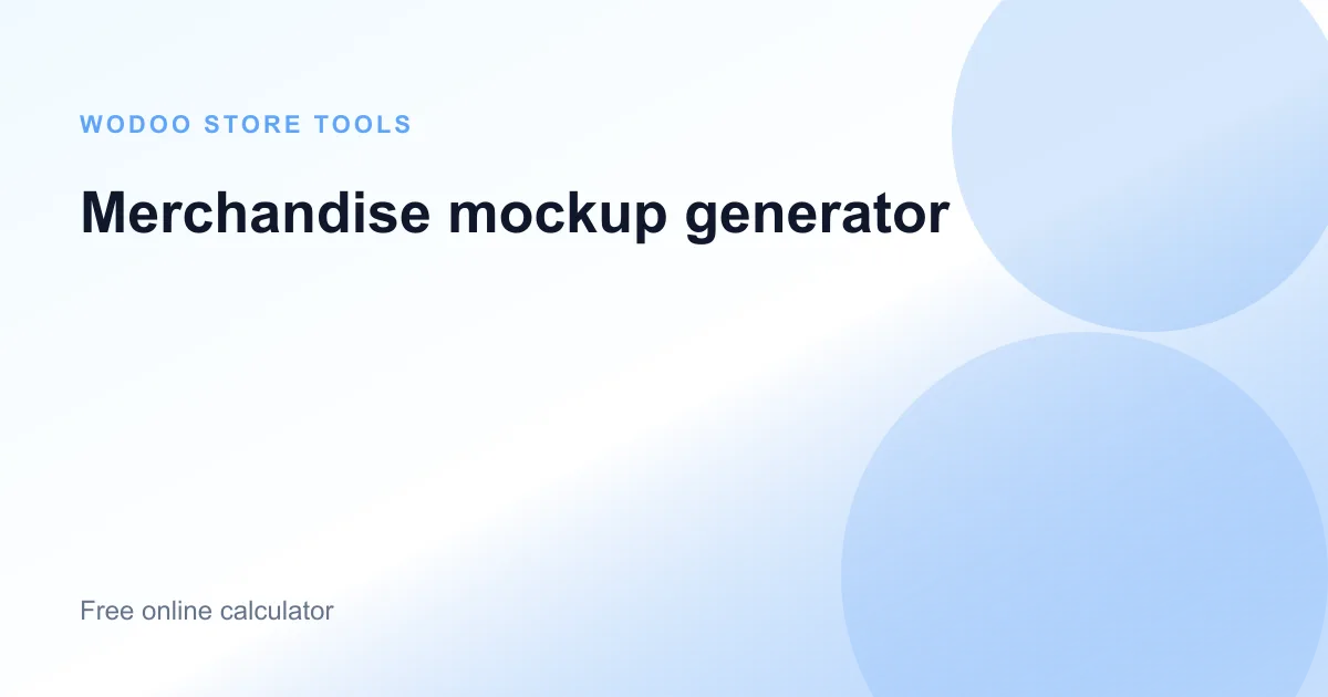 Free online merchandise mockup generator for t-shirts, hoodies, mugs, and totes