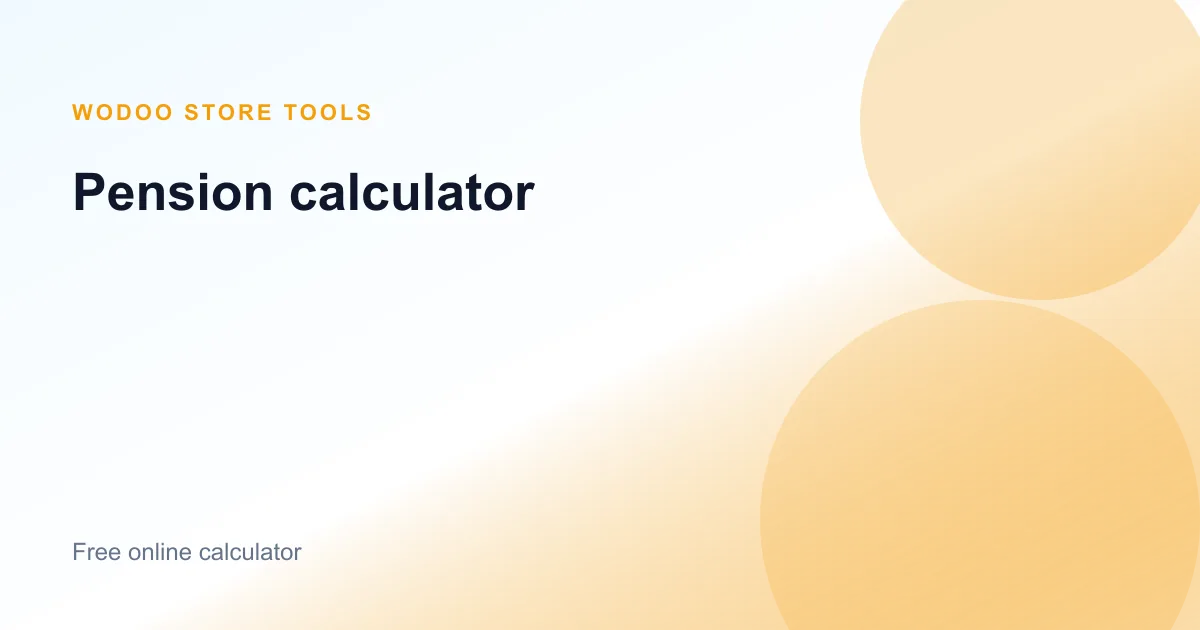 Free online pension and annuity drawdown calculator