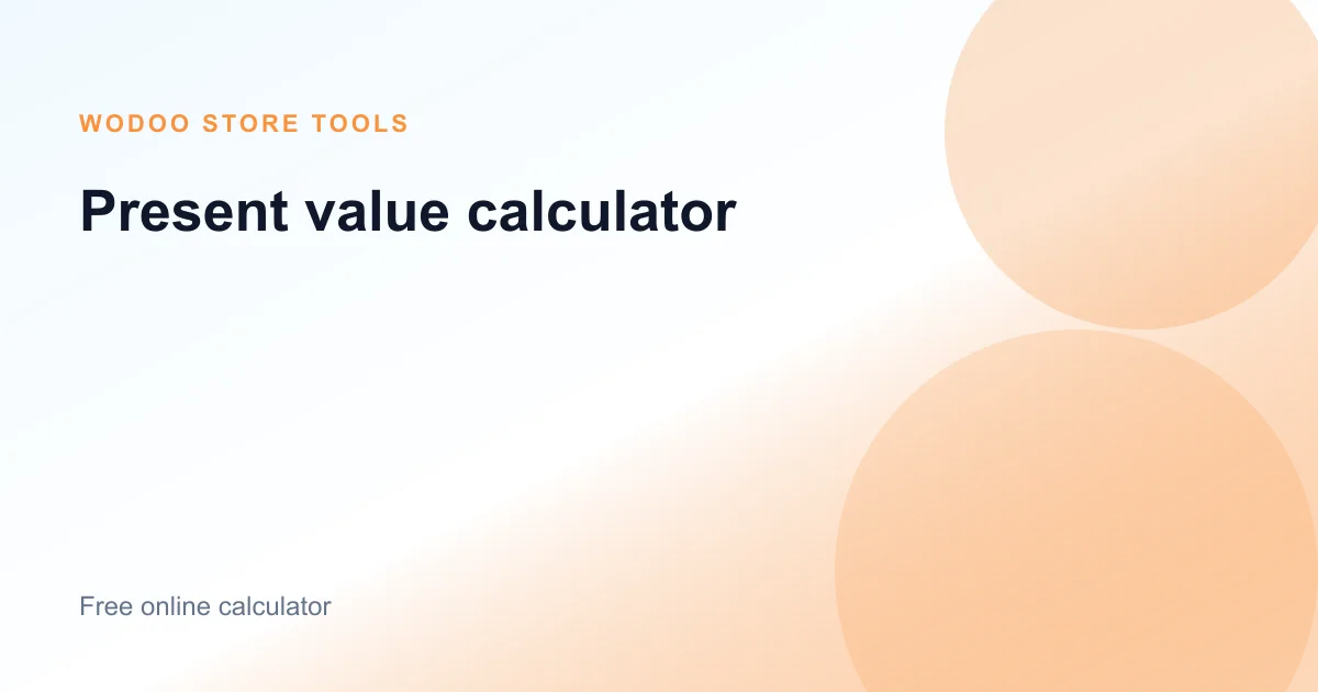 Free online present value NPV and future value calculator