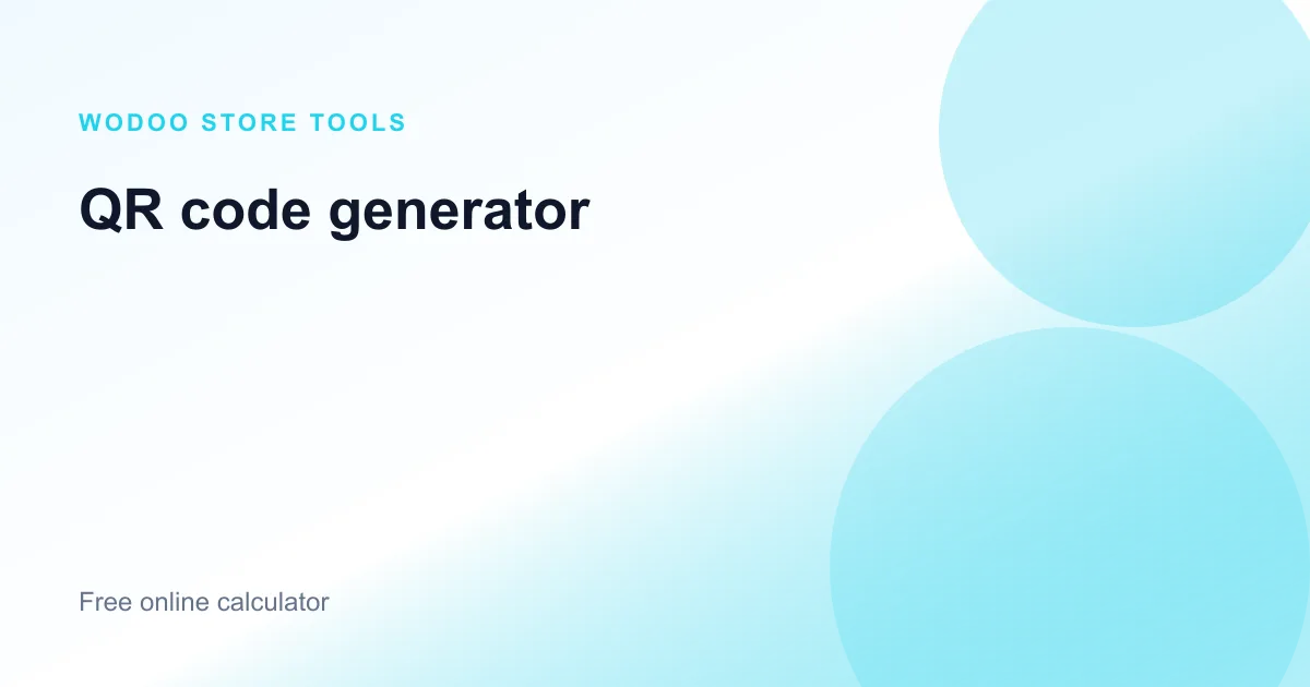 Free online QR code generator for product links, store URLs, and packaging