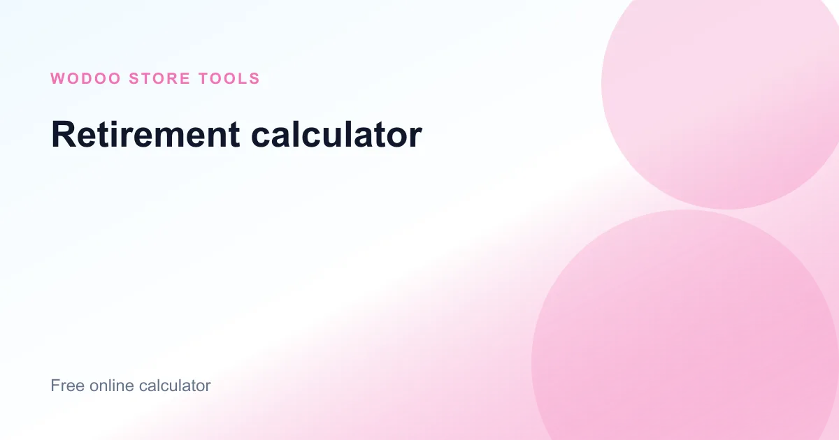 Free online retirement corpus planning calculator