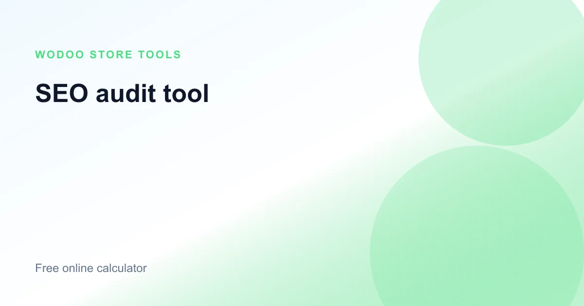 Free online SEO audit tool to check on-page titles, metas, and technical signals