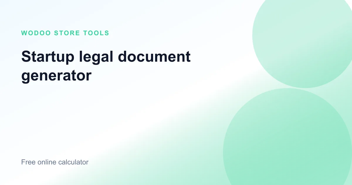 Free online startup legal document generator for LLC agreements and bylaws