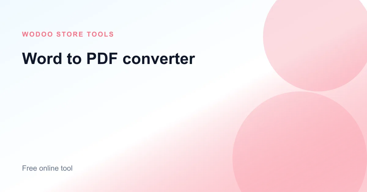 Free online Word DOCX to PDF converter